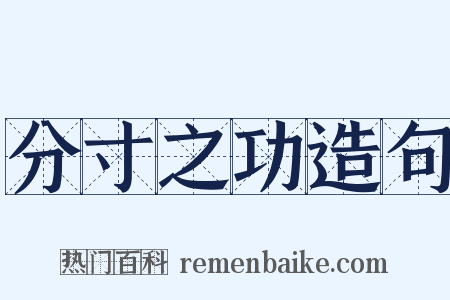 分寸之功造句是什么意思的图片